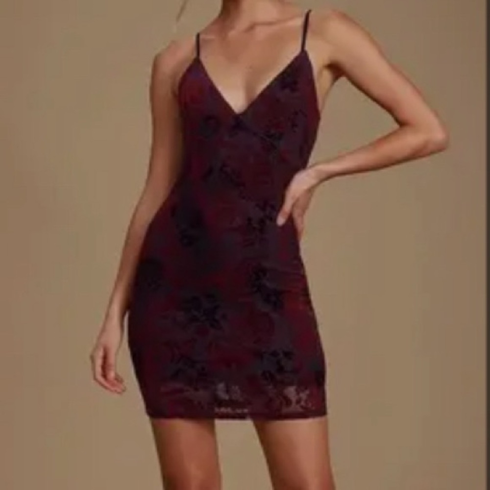 Lulu’s Privy Velvet Mini Dress | Party Dance Club | Size M